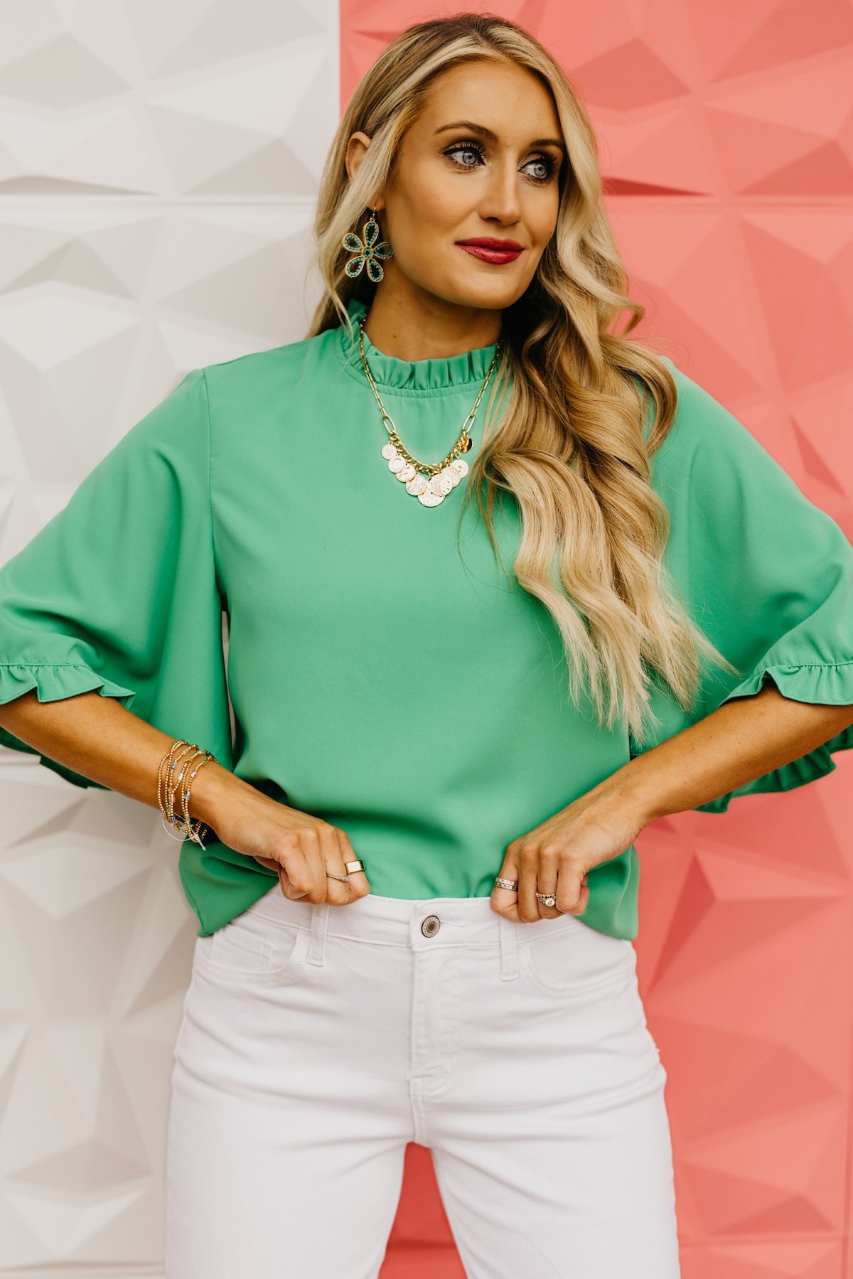 The Emmett Ruffle Trim Blouse