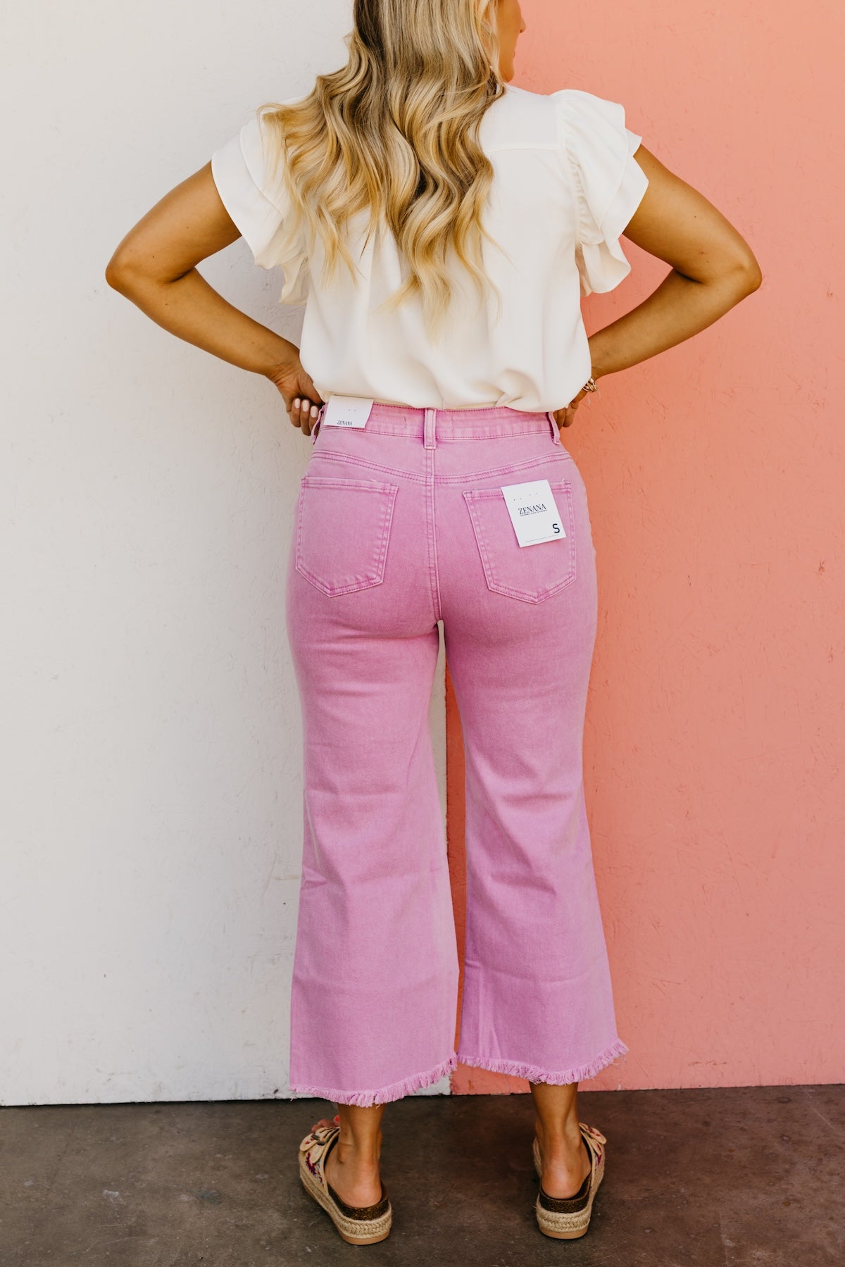 The Sadie Frayed Hem Straight Pants