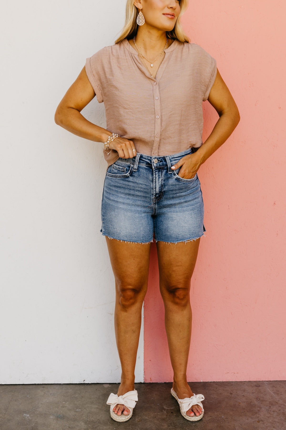 Vervet Denim | The Rebecca High Rise A-Line Shorts