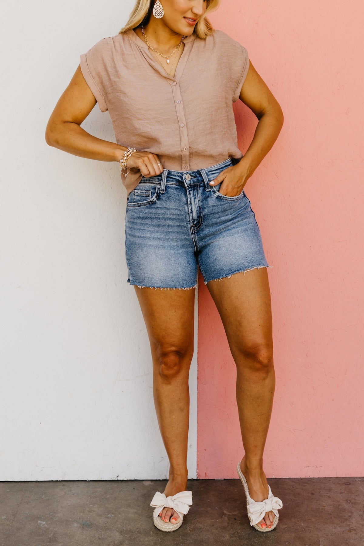 Vervet Denim | The Rebecca High Rise A-Line Shorts