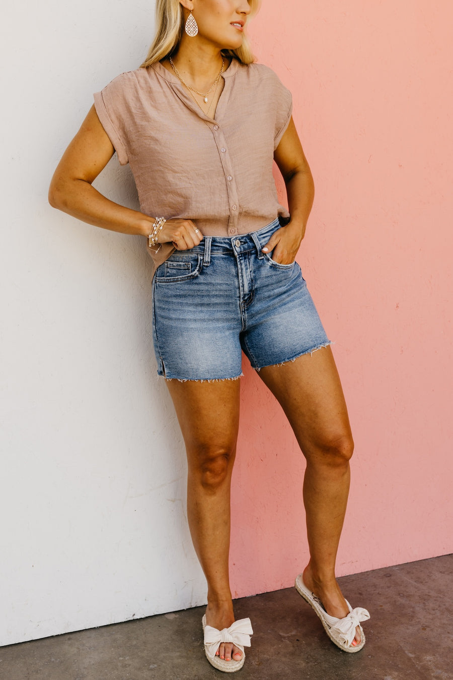 Vervet Denim | The Rebecca High Rise A-Line Shorts