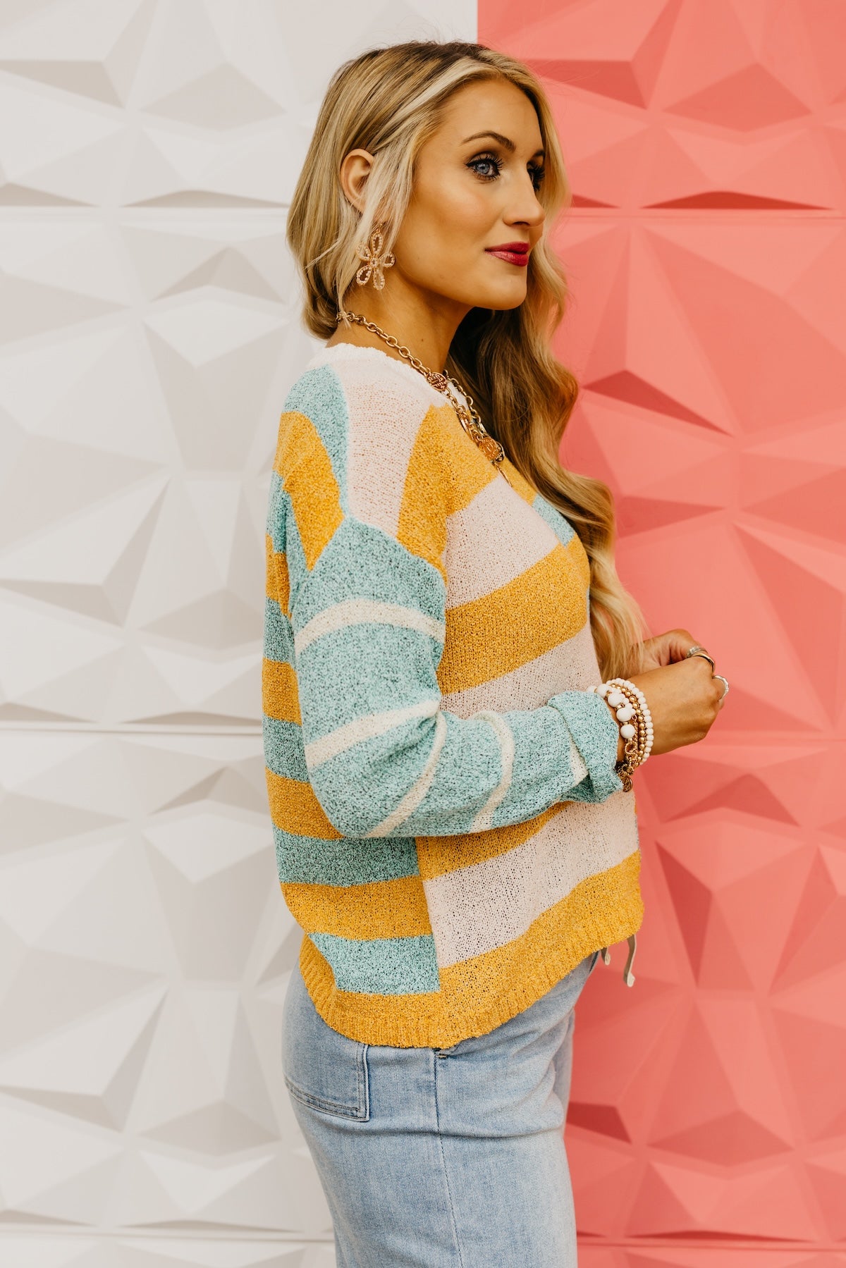 The Mariah Color Block Stripe Sweater