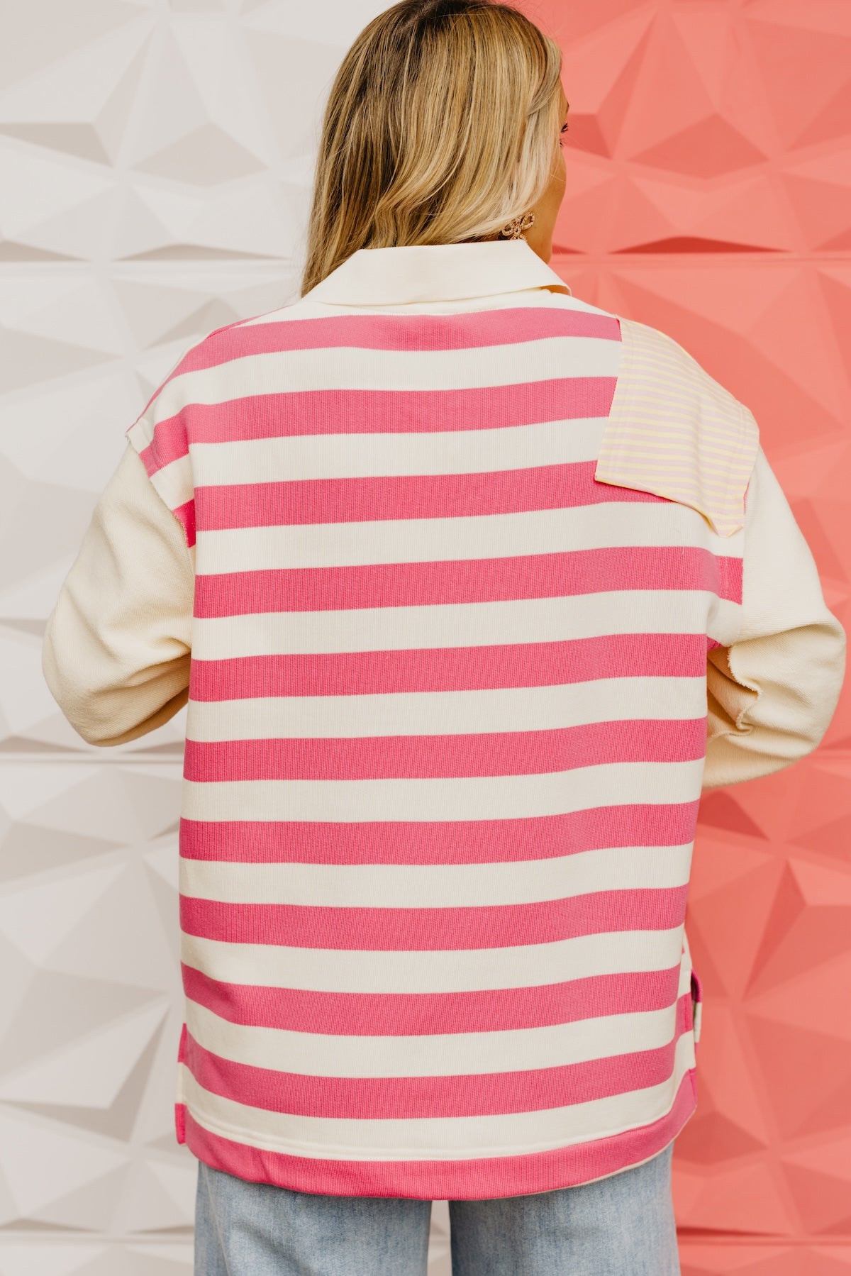 The Kamila Mixed Stripe Quarter Zip Sweatshirt