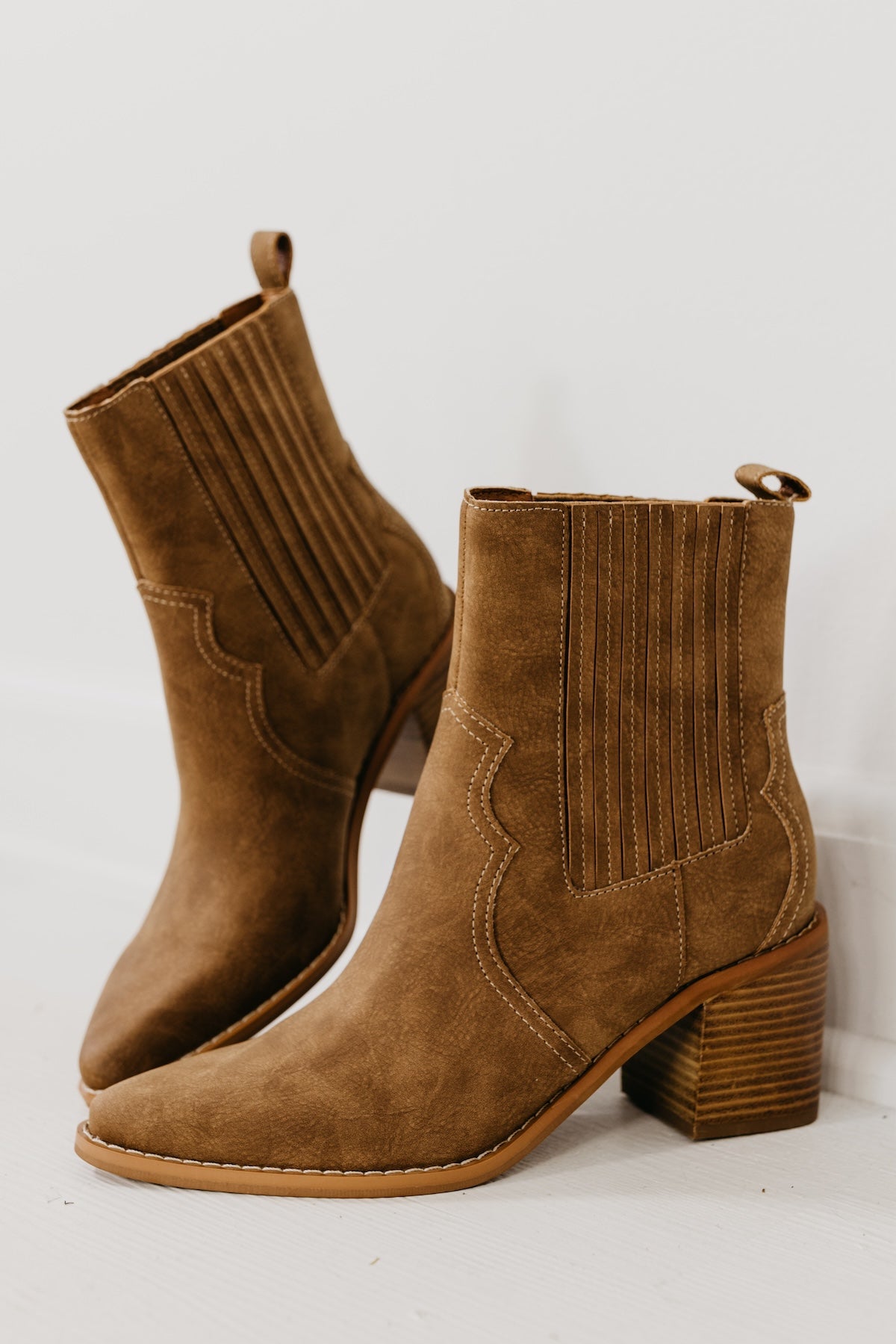 The Addison Paneled Western Bootie