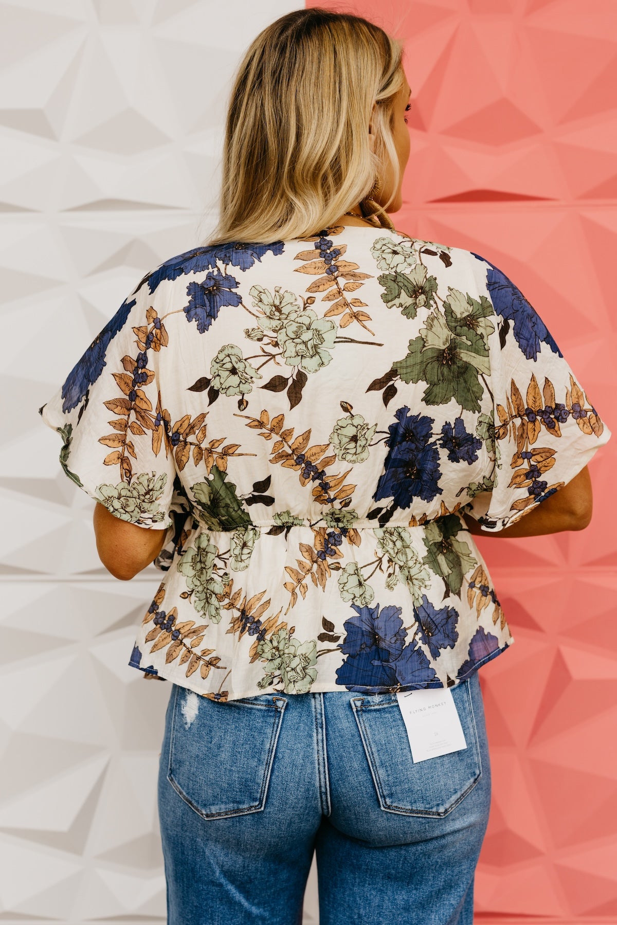 The Sarah Cinch Waist Floral Top