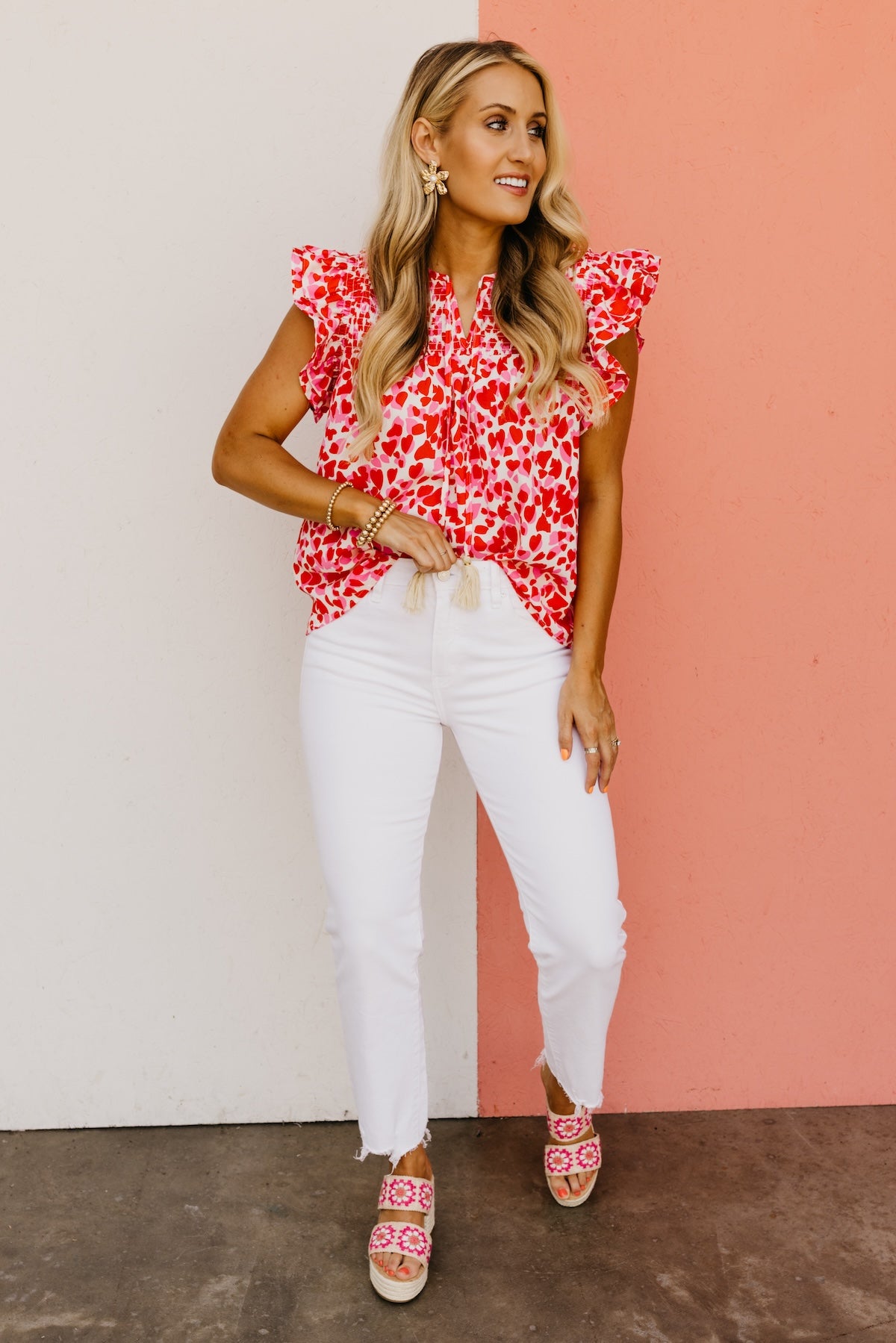 The Addyson Smocked Heart Top