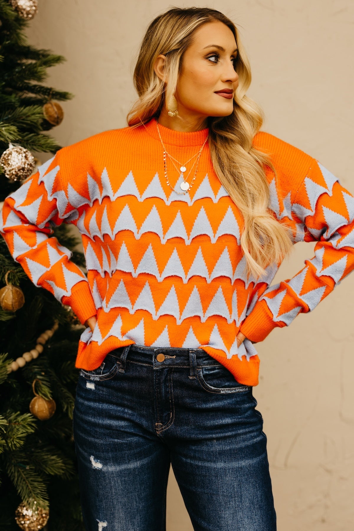 The Rory Geometric Pattern Sweater