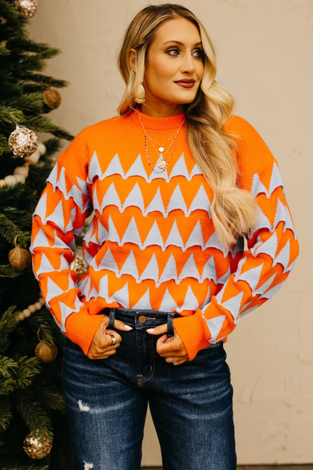 The Rory Geometric Pattern Sweater