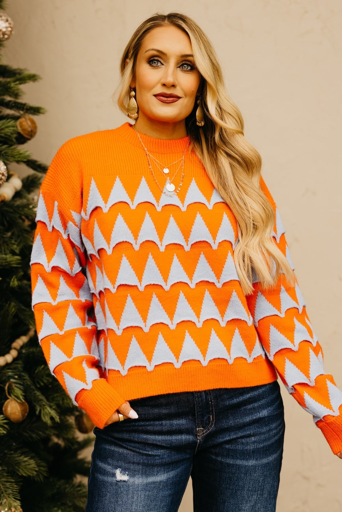 The Rory Geometric Pattern Sweater