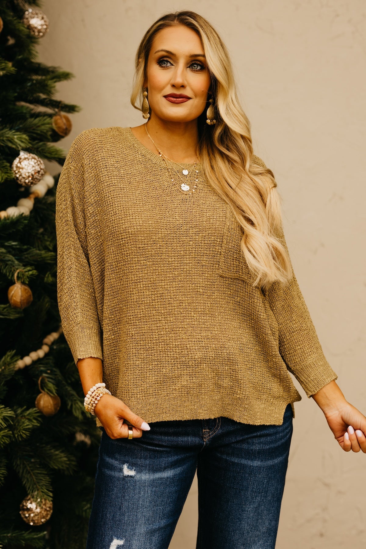 The Norma Dolman Sleeve Pocket Sweater