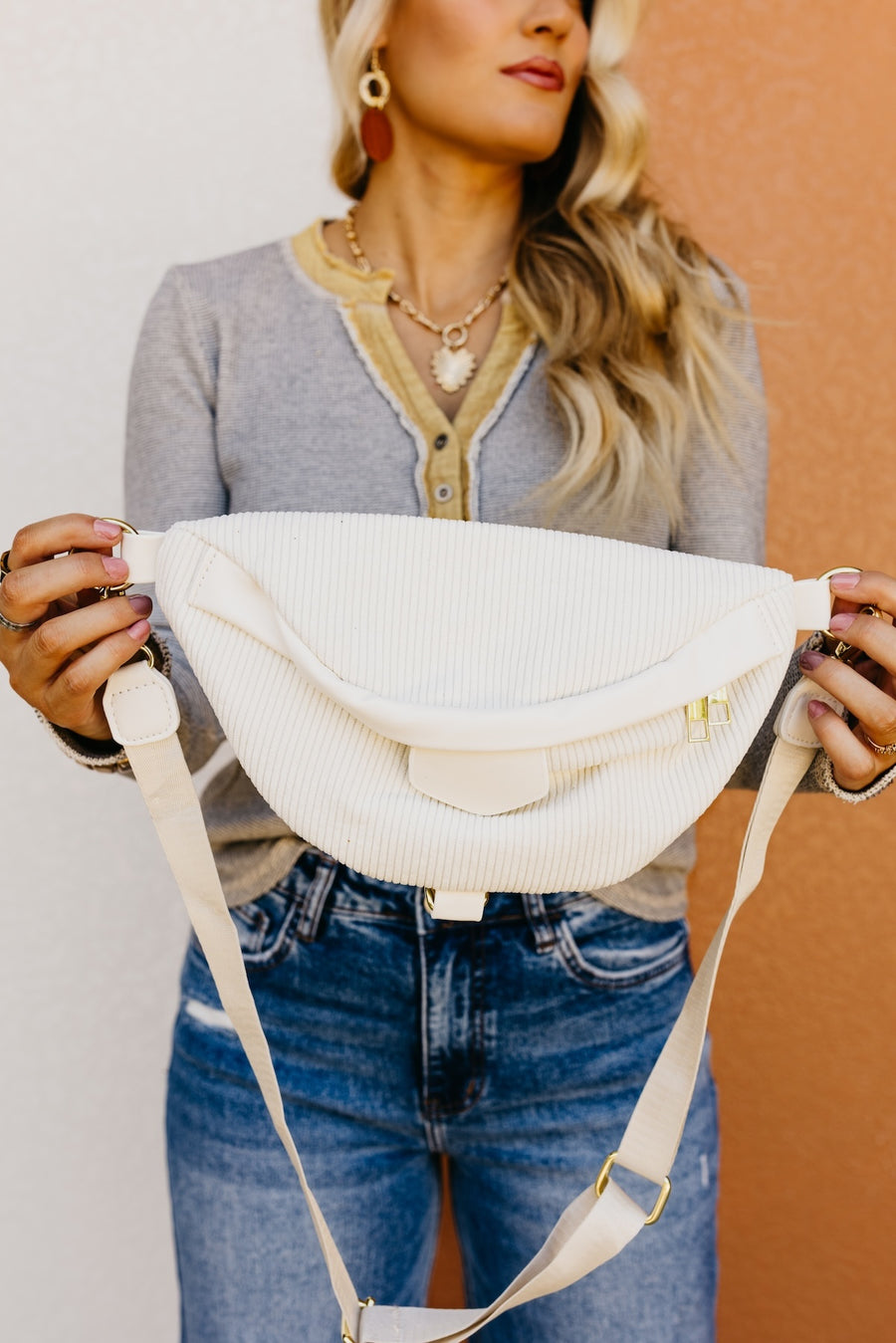 The Haylie Corduroy Sling Bag