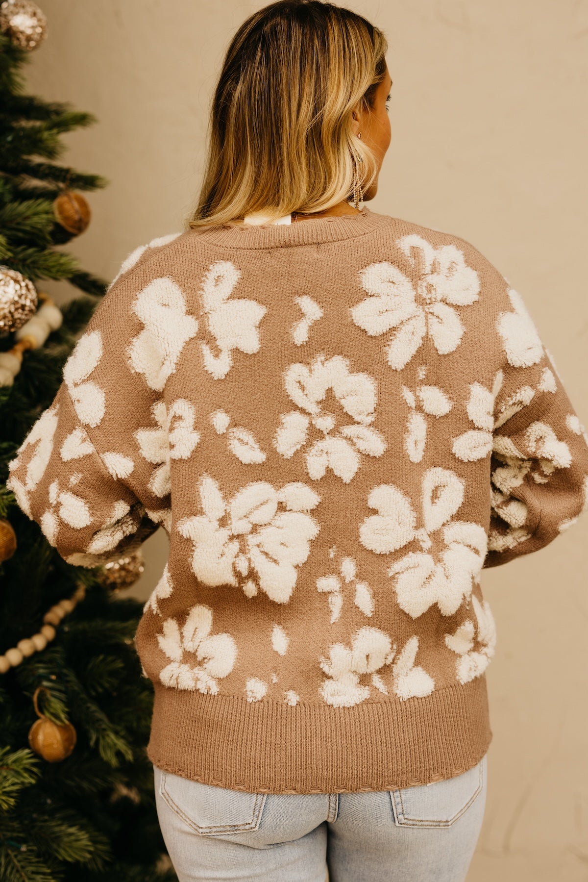 The Dane Floral Distressed Sweater