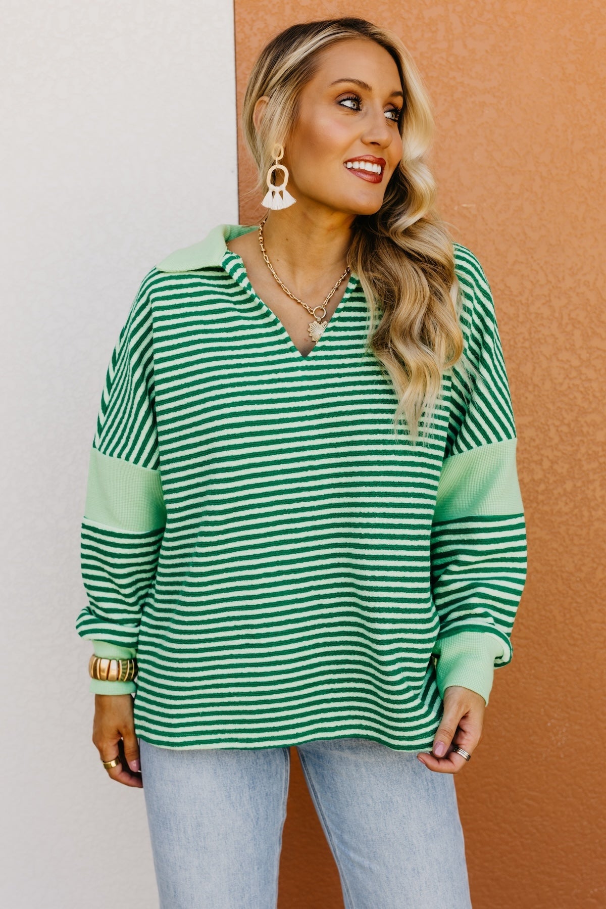 The Raquel Collared Popover Knit Top