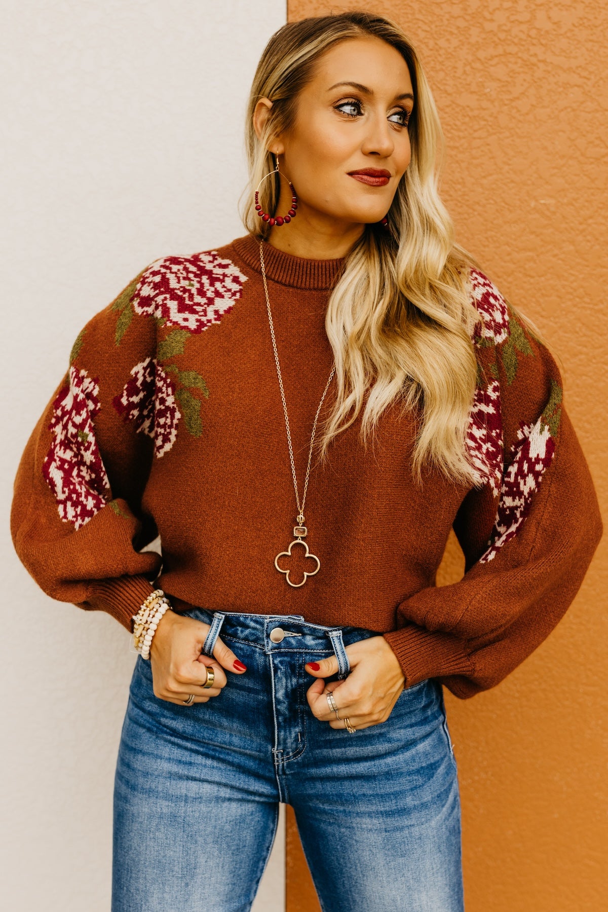 The Yehuda Floral Jacquard Sweater