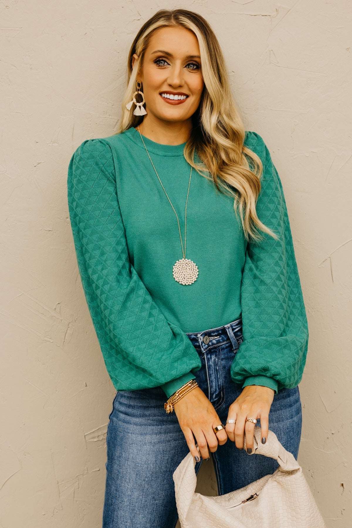 The Skyler Diamond Sleeve Sweater