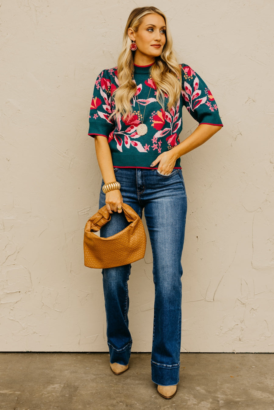 The Chandler Floral Sweater Top