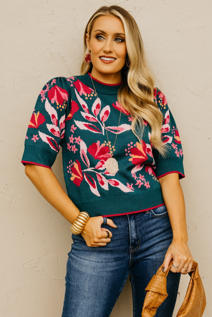 The Chandler Floral Sweater Top