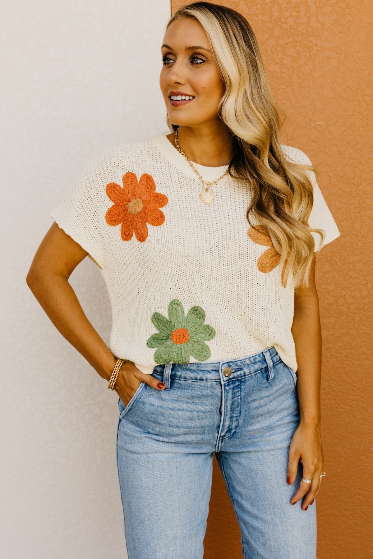 The Kairi Floral Dolman Sleeve Sweater Top