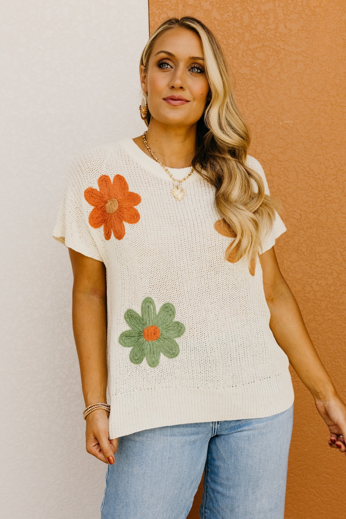 The Kairi Floral Dolman Sleeve Sweater Top