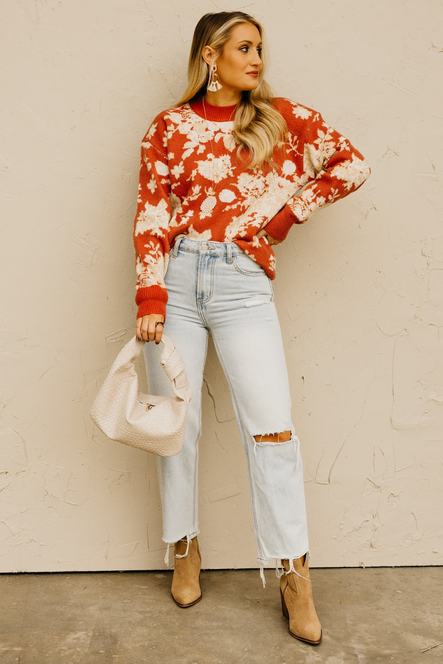 The Ruby Floral Sweater