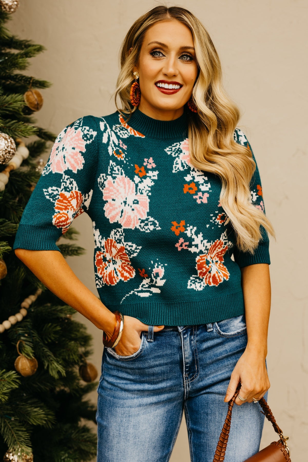 The Maxwell Floral Sweater Top