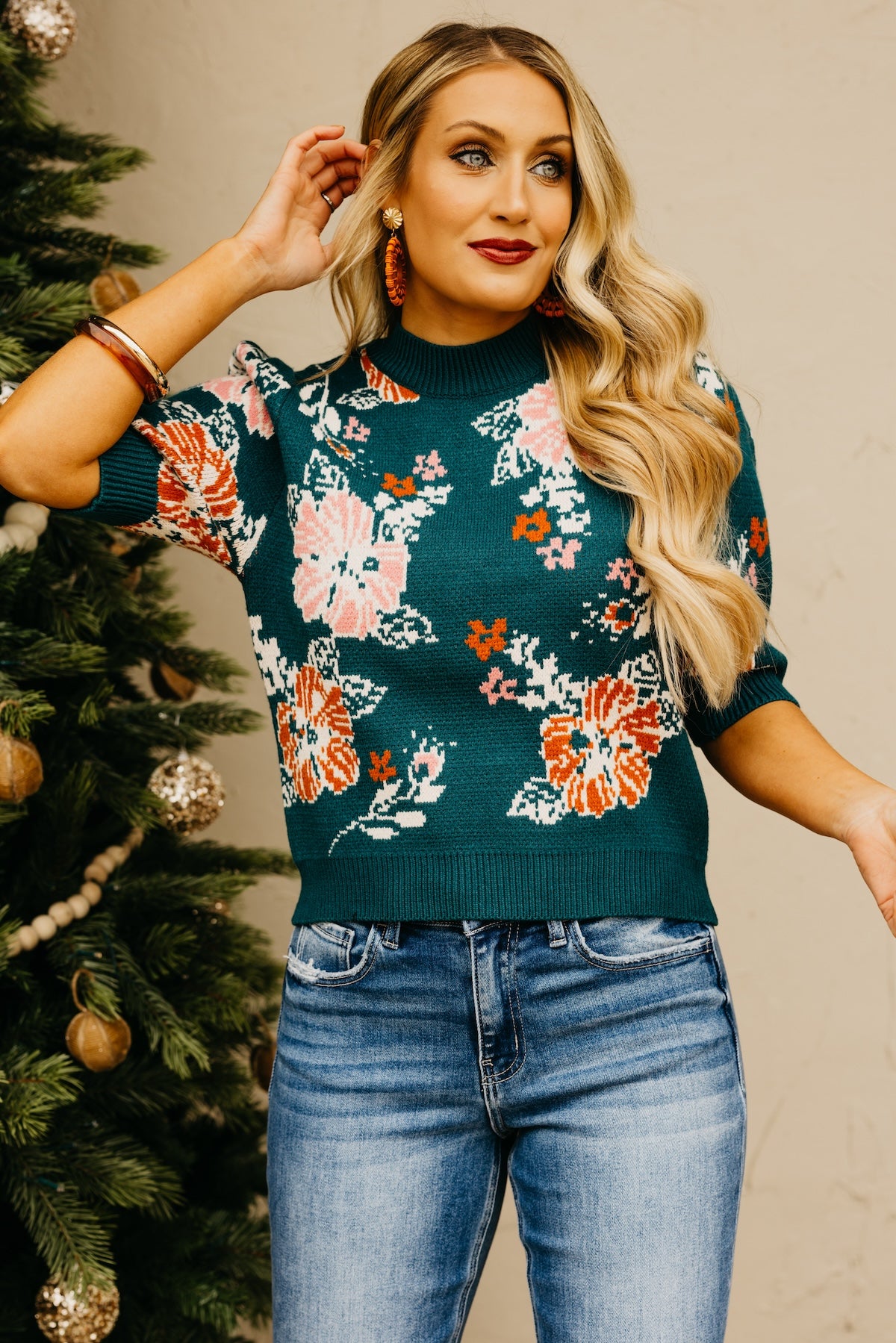 The Maxwell Floral Sweater Top