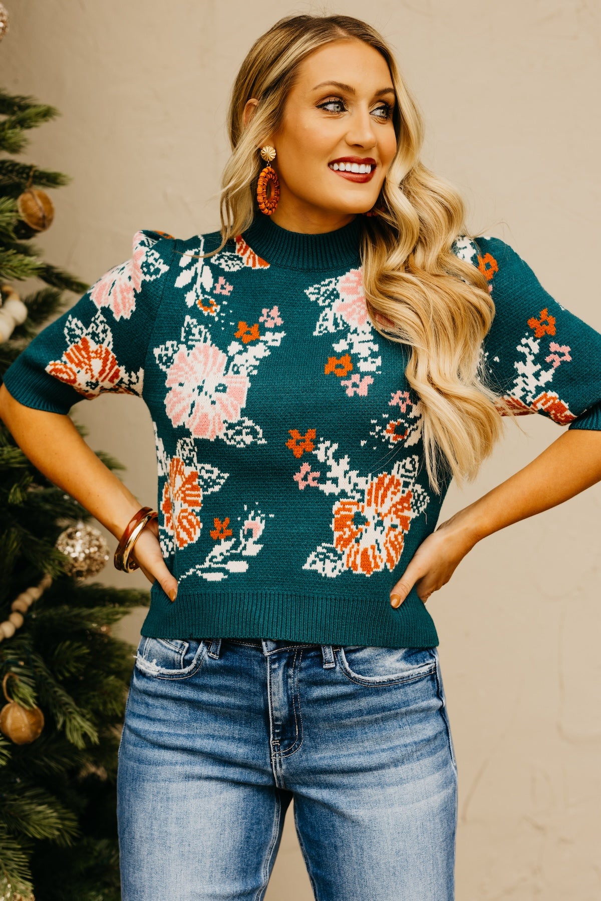 The Maxwell Floral Sweater Top