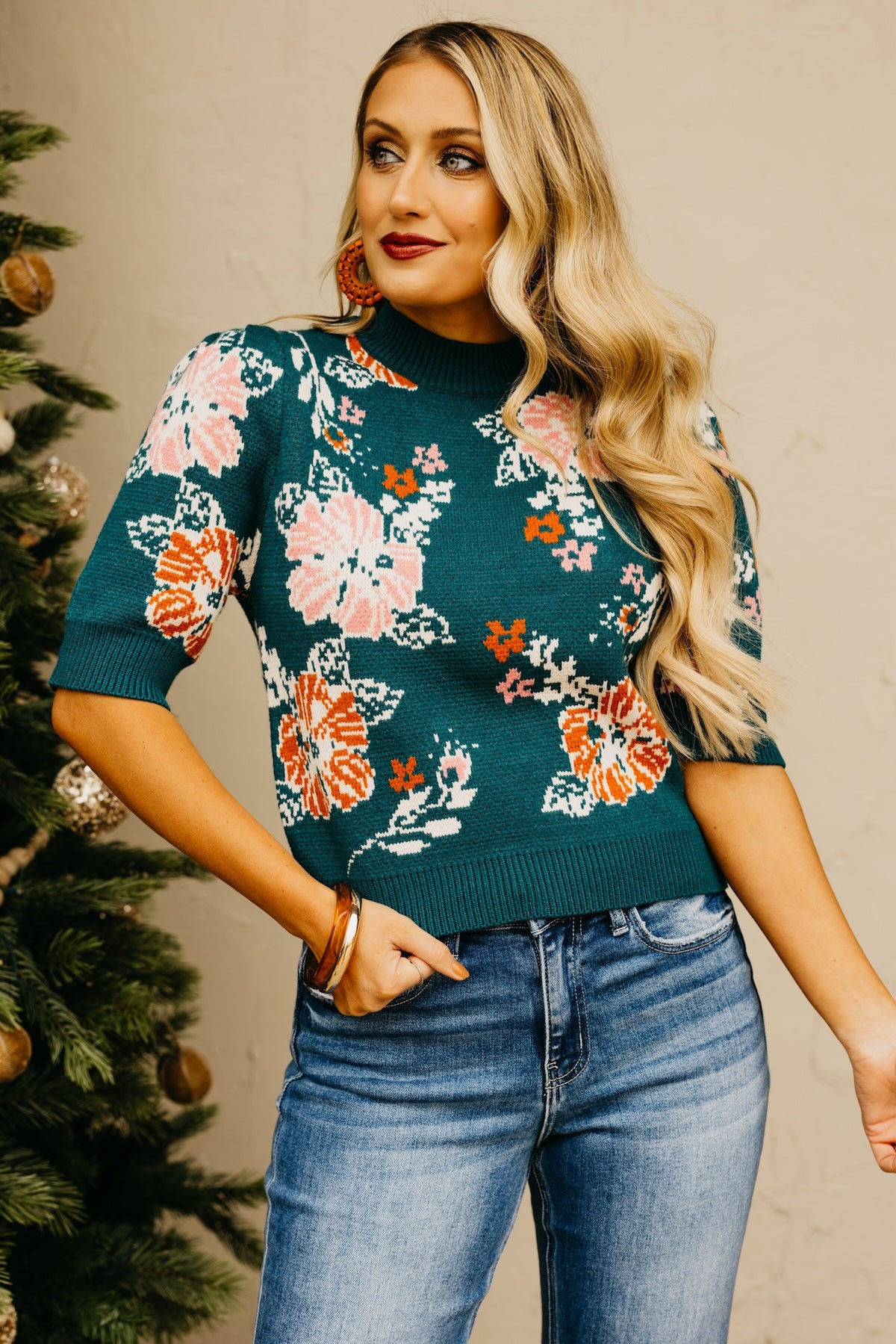 The Maxwell Floral Sweater Top