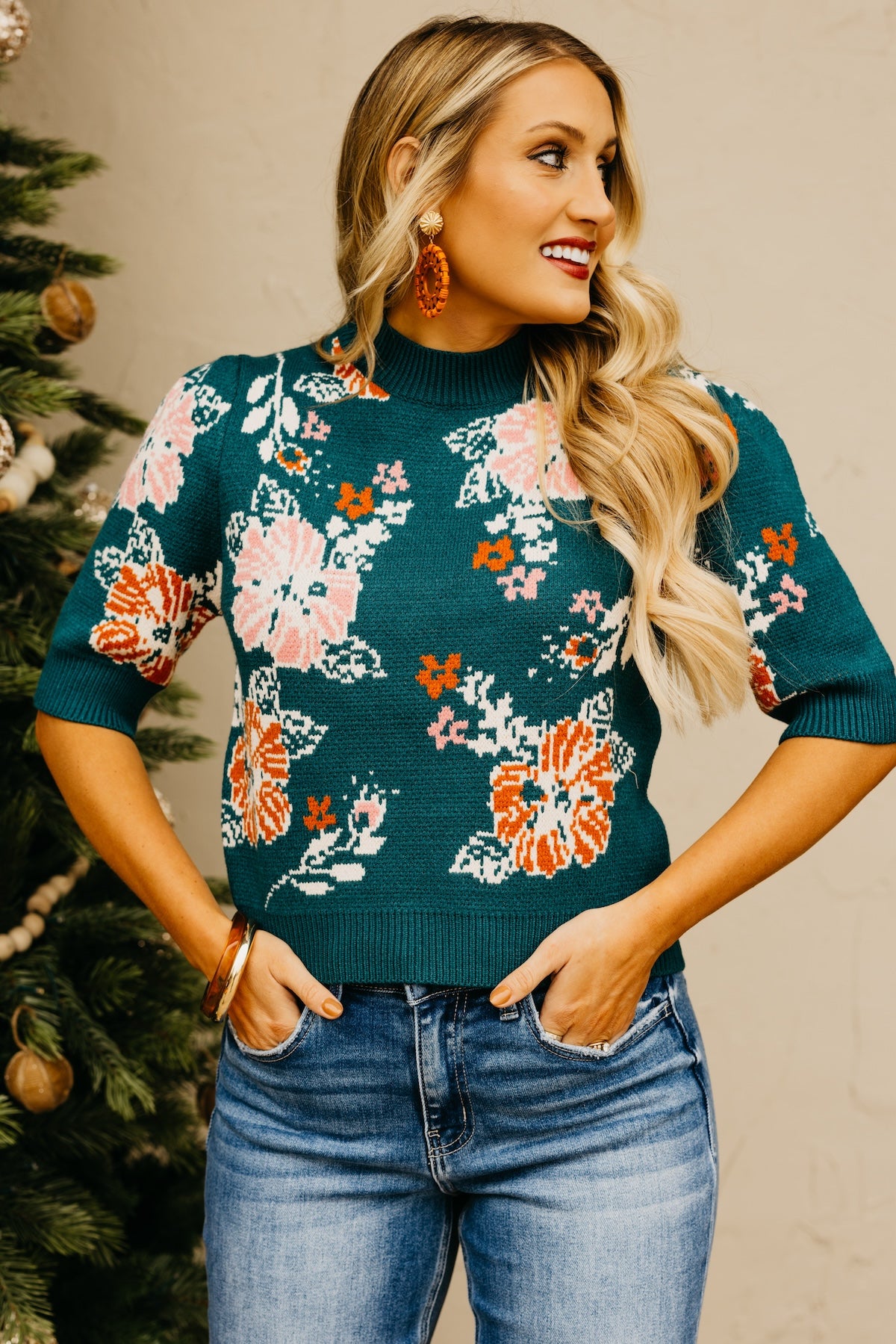 The Maxwell Floral Sweater Top