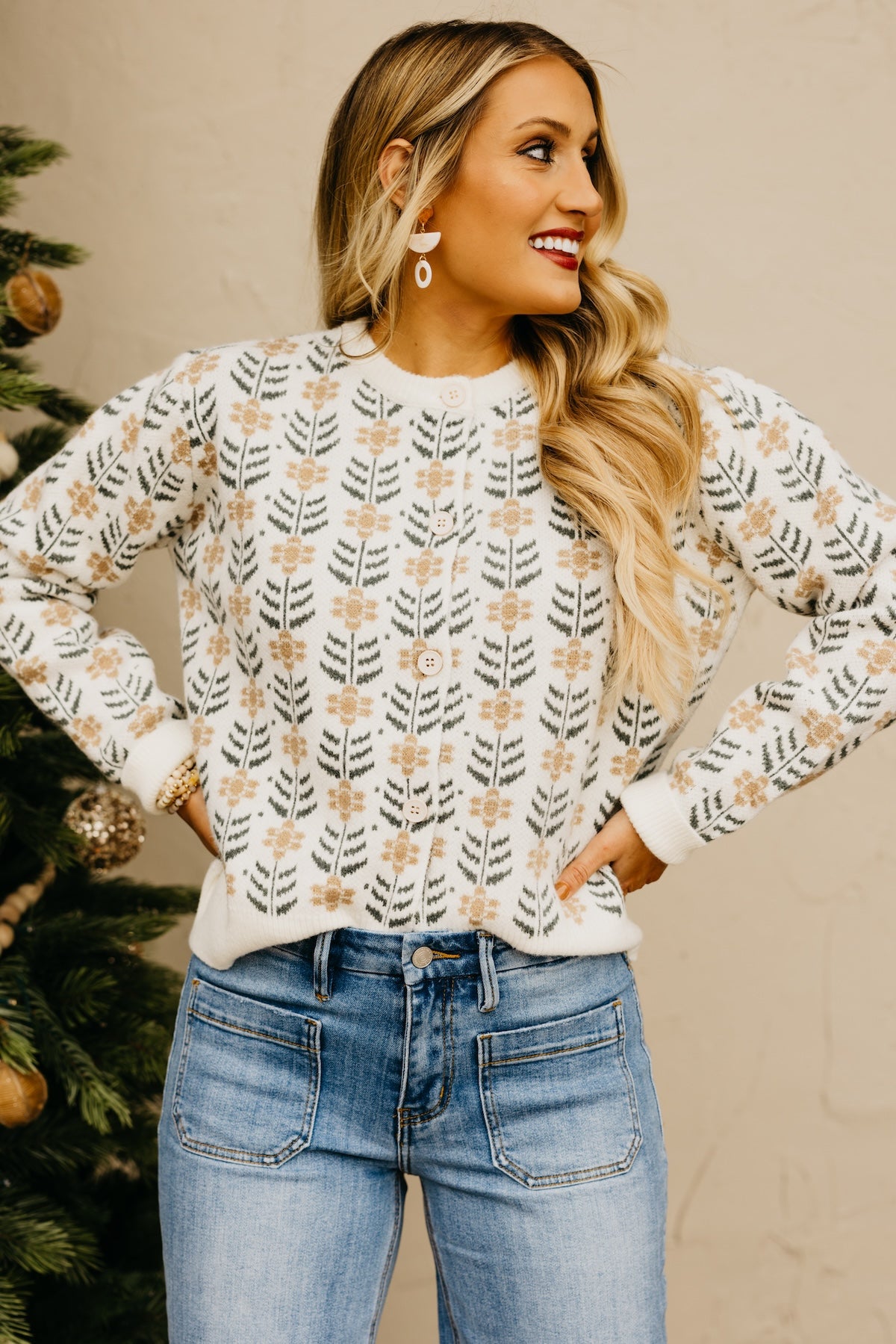 The Luis Floral Button Down Sweater