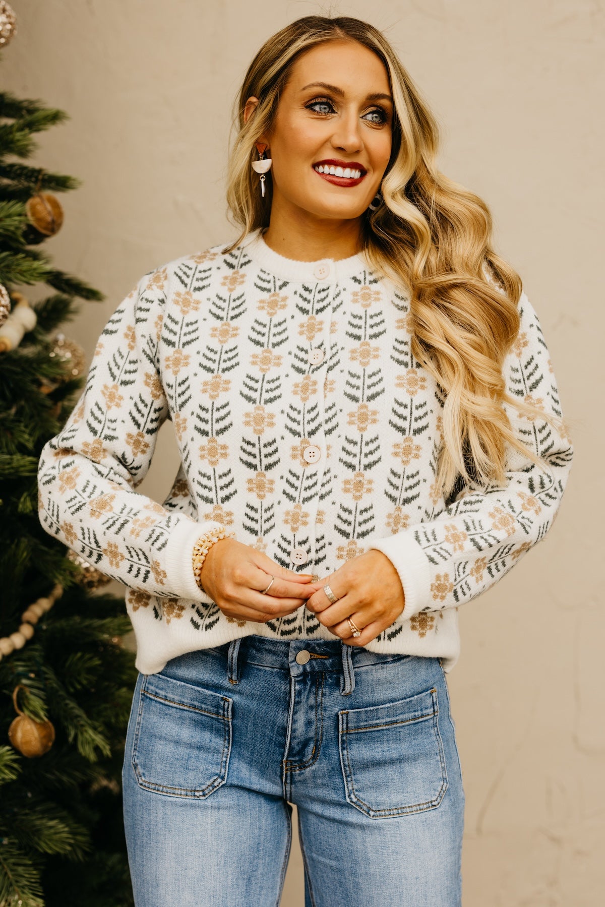 The Luis Floral Button Down Sweater