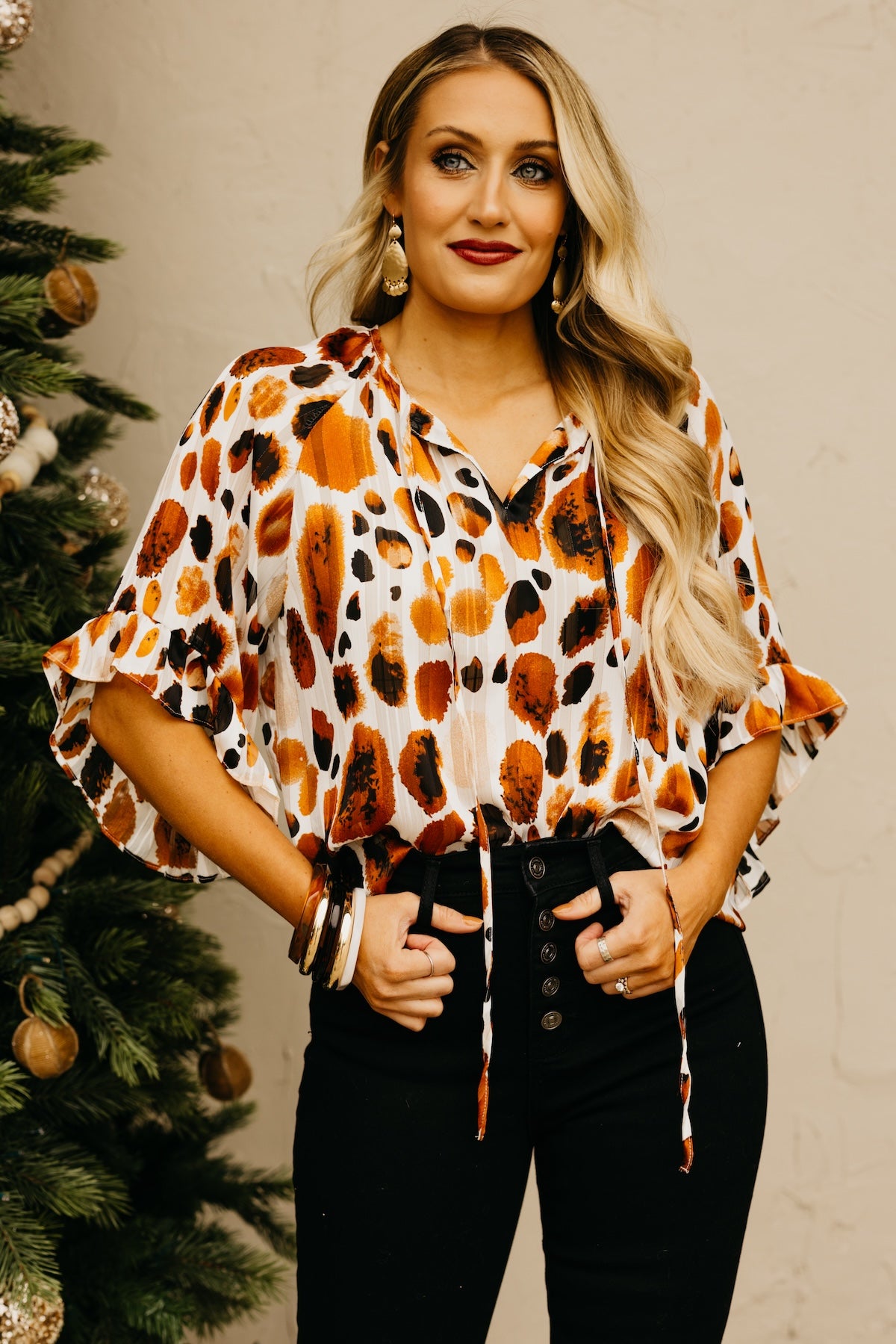 The Kai Abstract Print Blouse