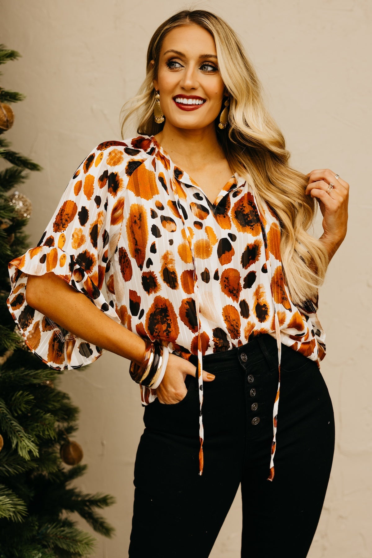 The Kai Abstract Print Blouse