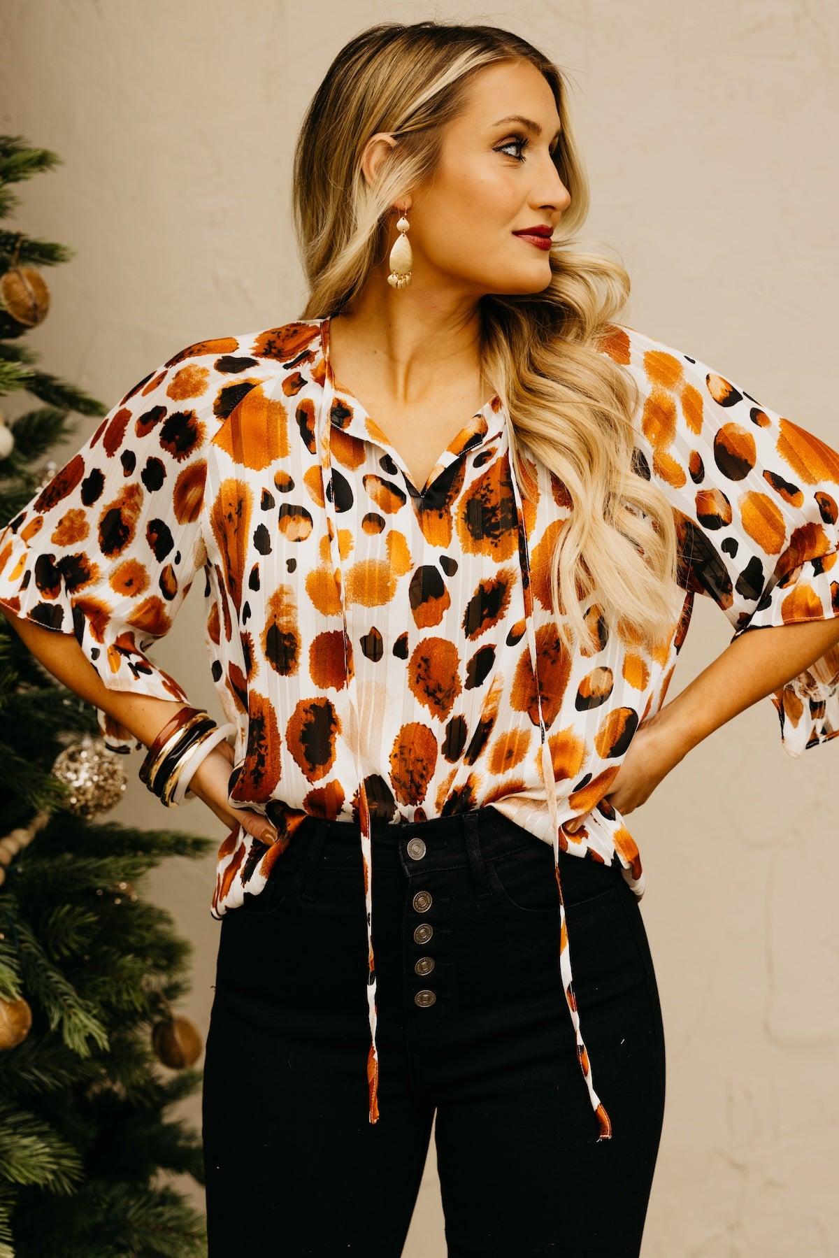 The Kai Abstract Print Blouse