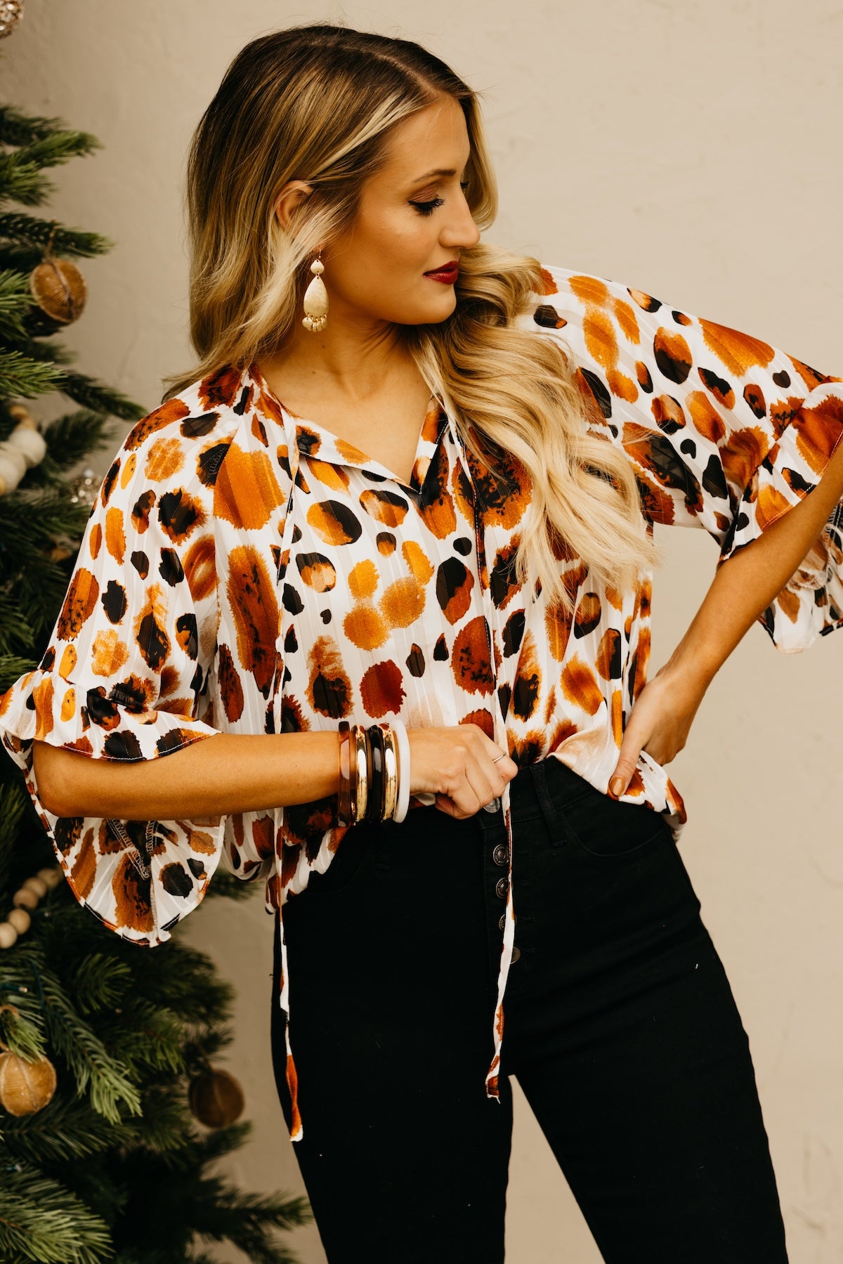 The Kai Abstract Print Blouse