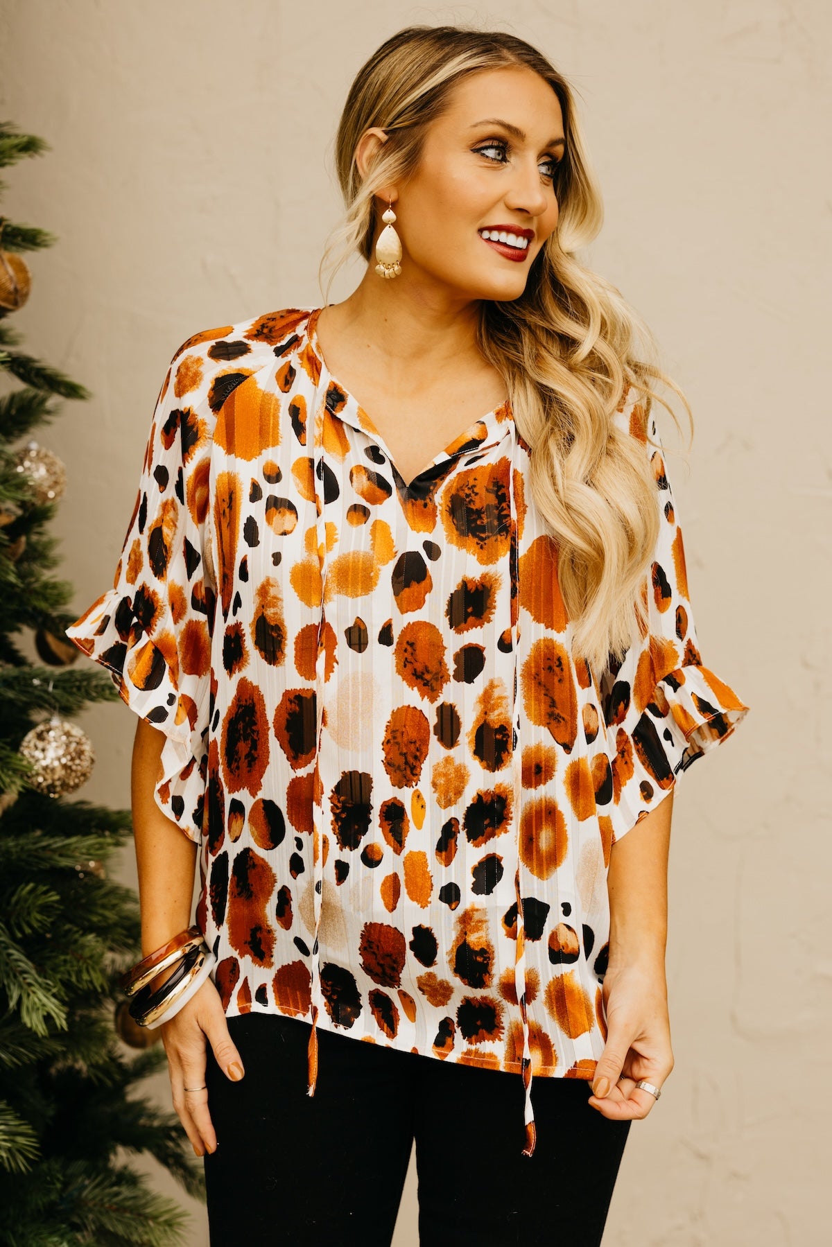 The Kai Abstract Print Blouse