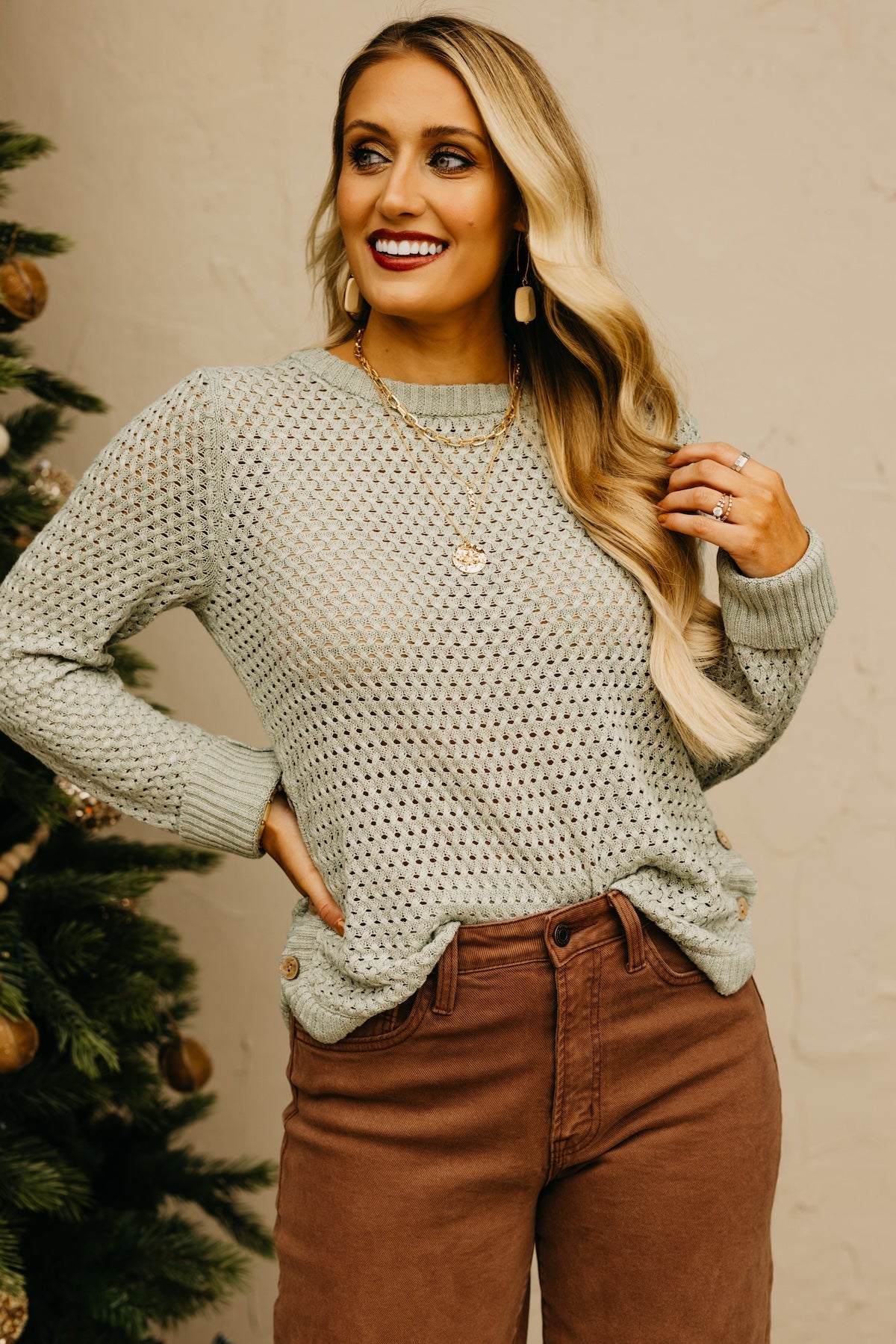 The Zander Side Button Sweater