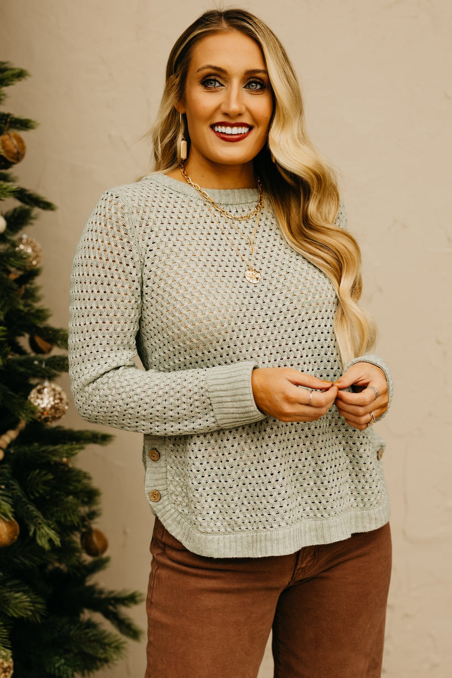 The Zander Side Button Sweater