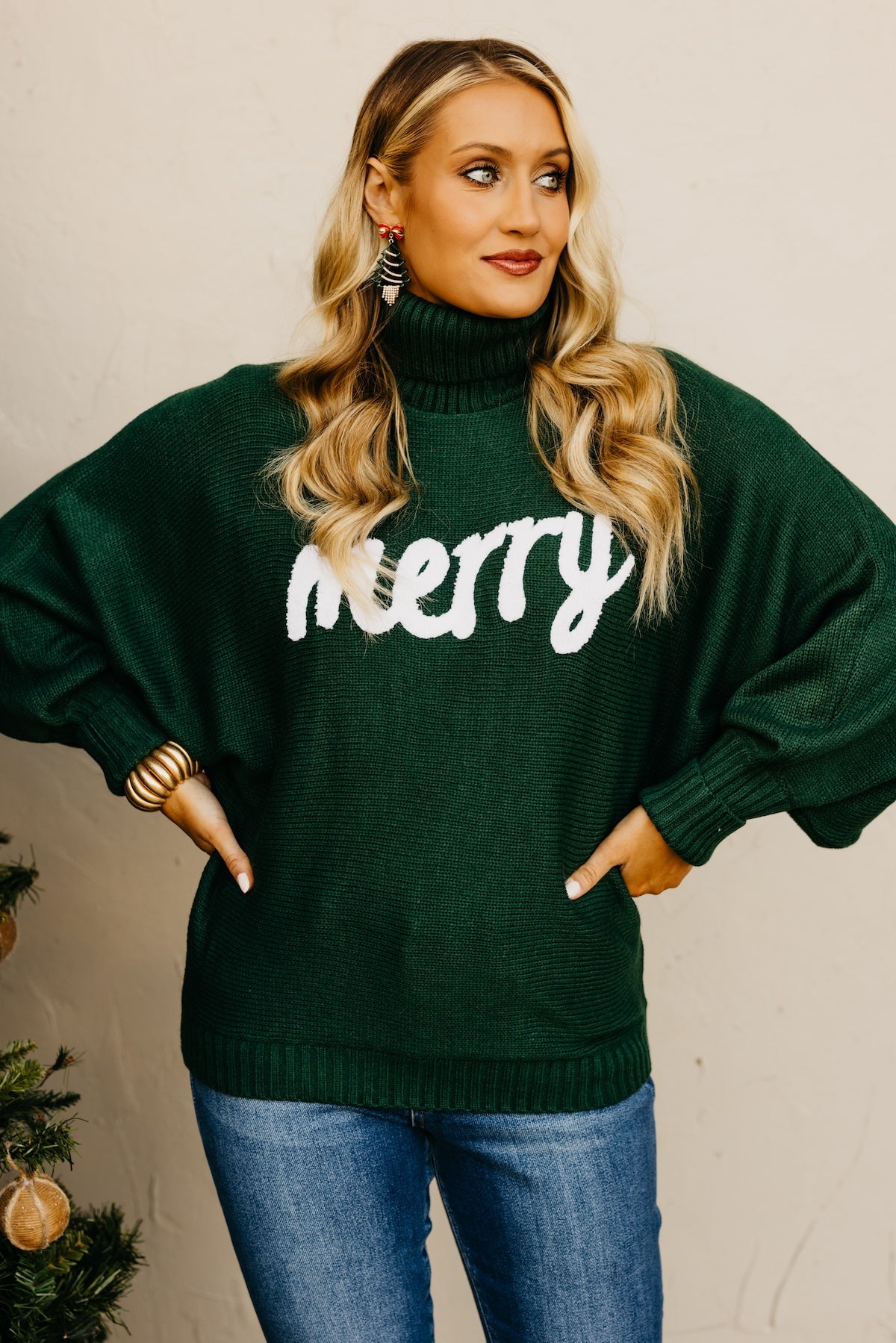 The Holiday Wishes Cowl Neck Sweater