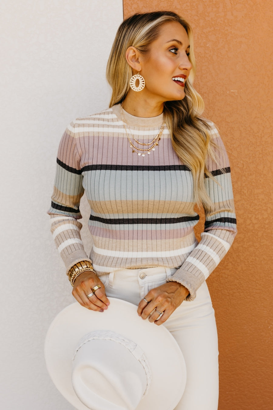 The Michael Color Block Stripe Sweater