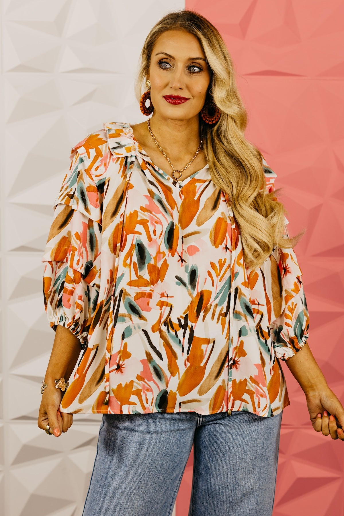 The Adalynn Peasant Tie Top