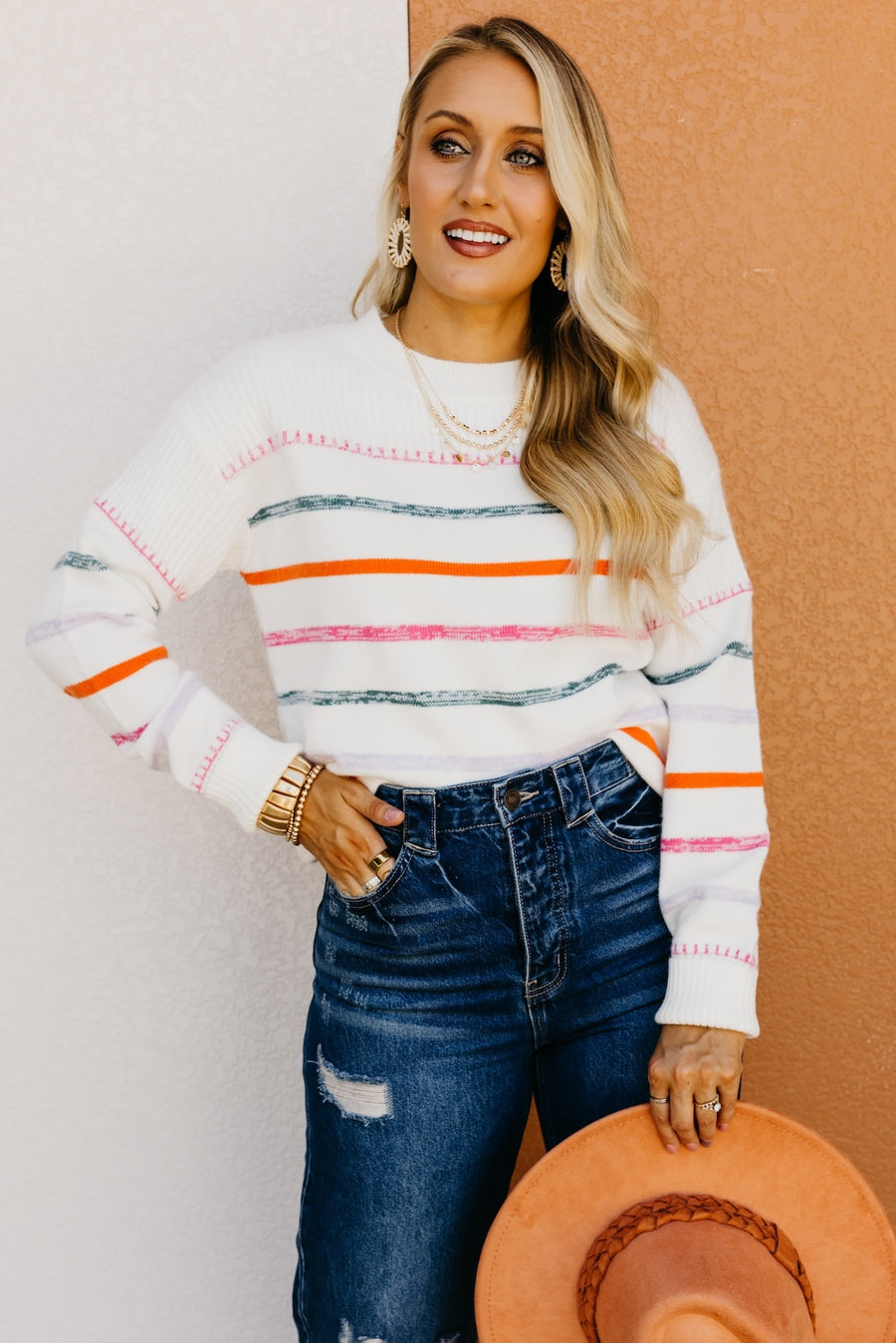 The Gwen Ribbon Trim Sweater