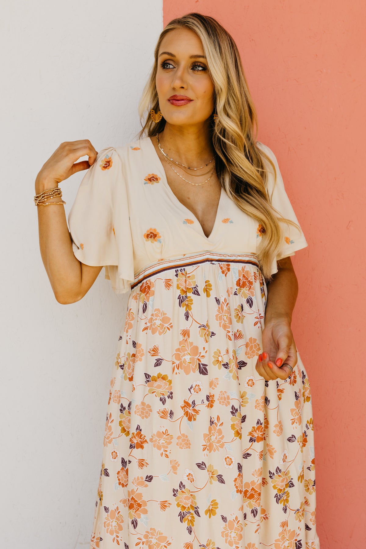 The Chance Floral Embroidered Maxi Dress