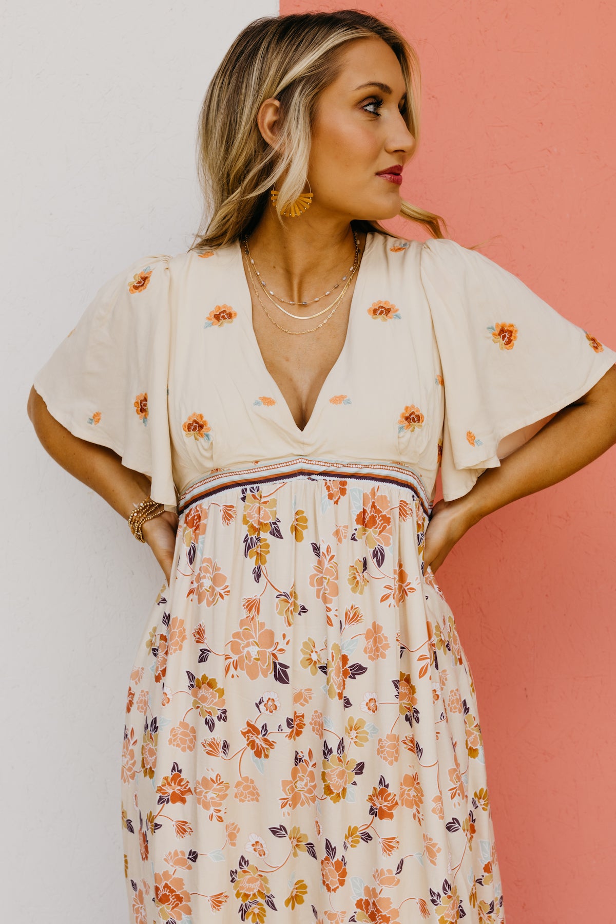 The Chance Floral Embroidered Maxi Dress