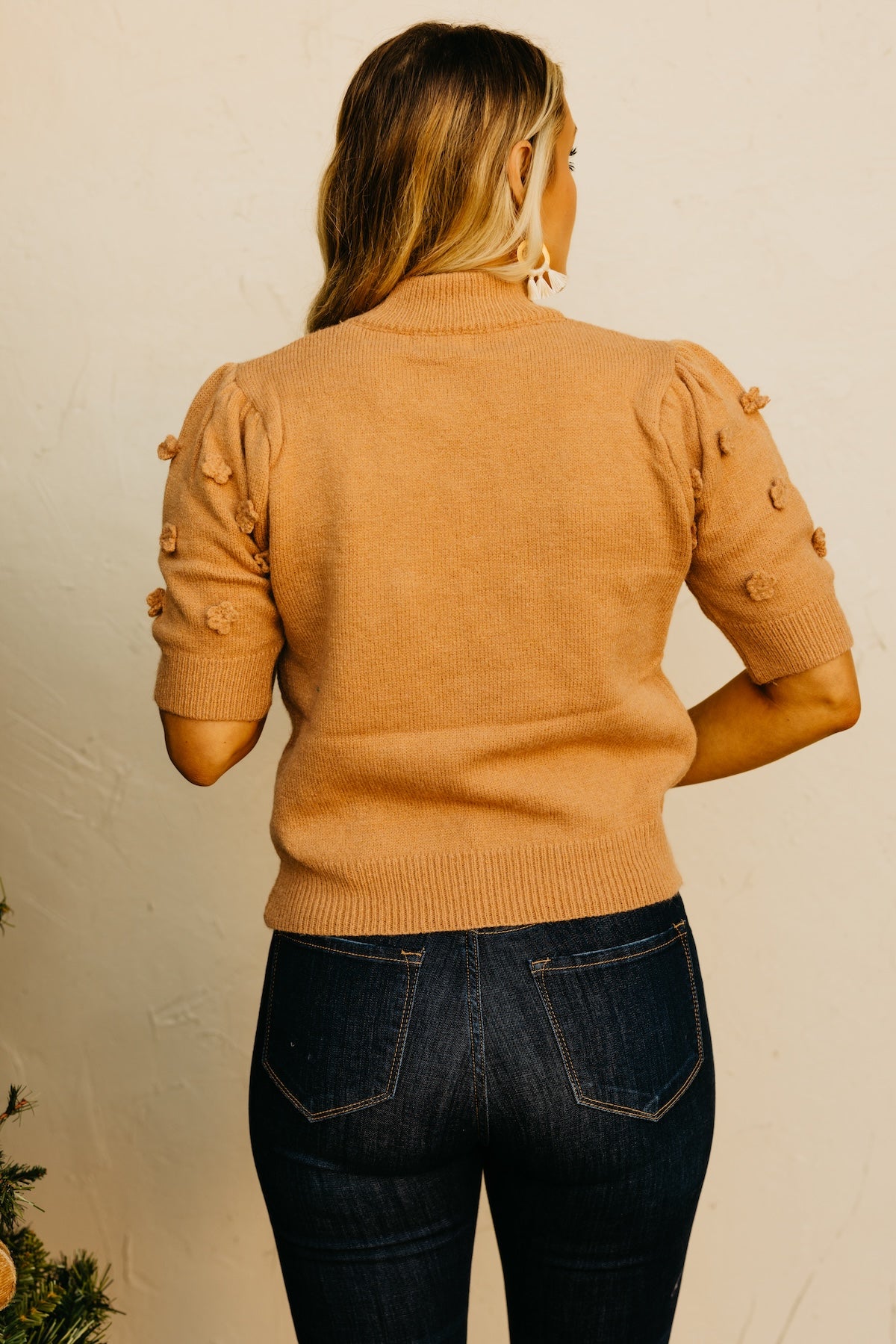 The Alexa Rosette Sweater Top