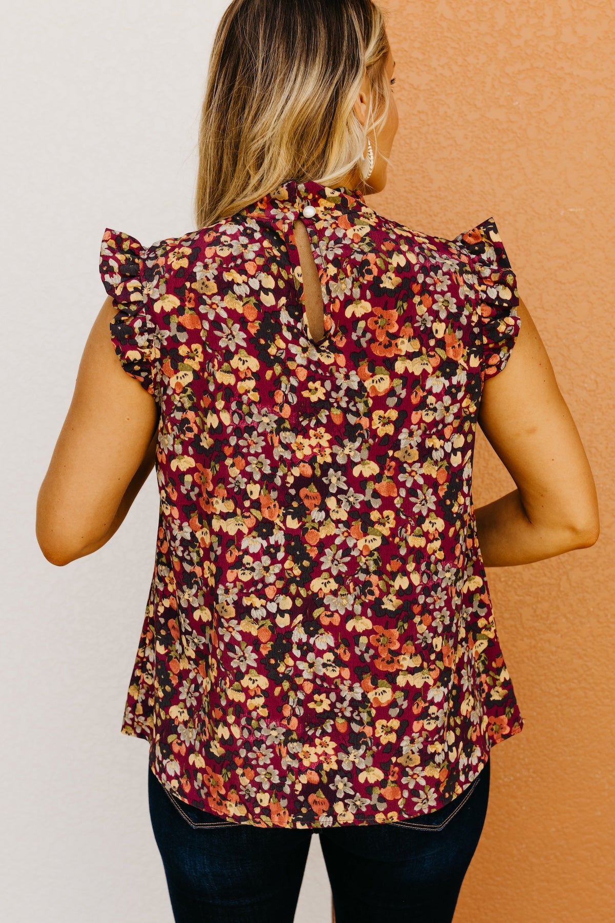 The Donovan Floral Ruffled Blouse