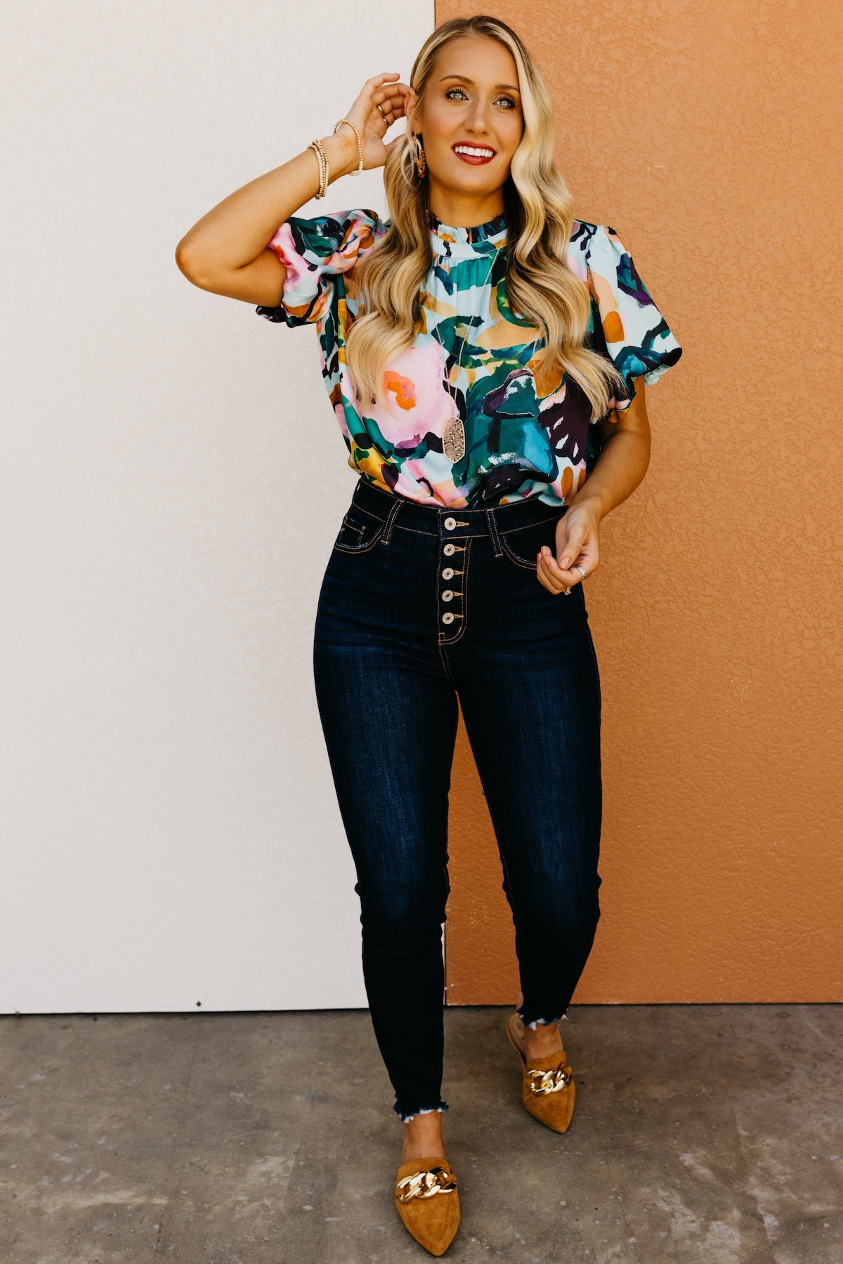 The Vicente Floral Puff Sleeve Blouse