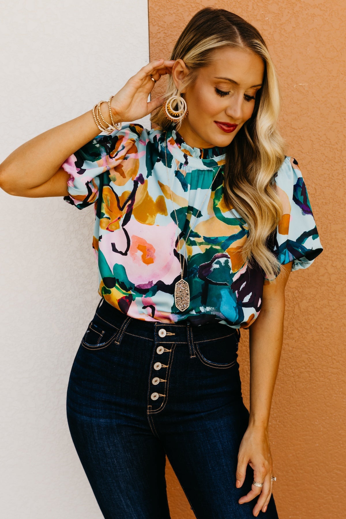 The Vicente Floral Puff Sleeve Blouse