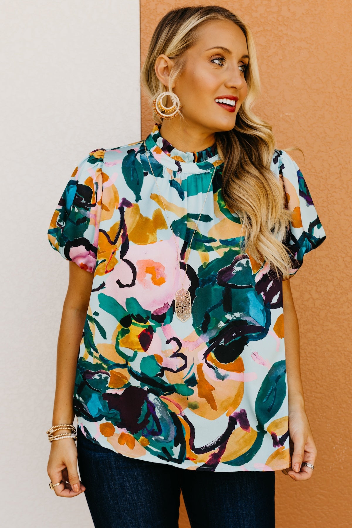 The Vicente Floral Puff Sleeve Blouse