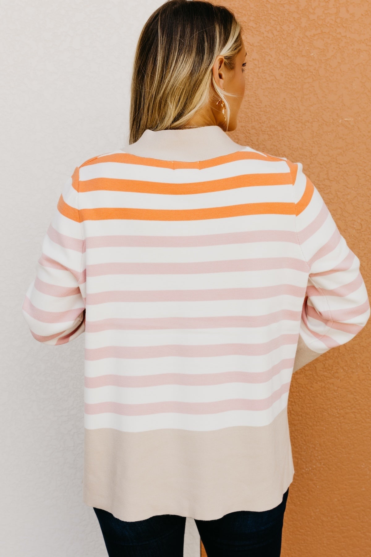 The Alberto Striped Bell Sleeve Sweater